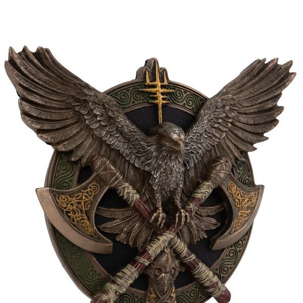 Щит "Крила Вальхалли: сокіл та дві сокири на щиті", 9 см 78511A4 фото