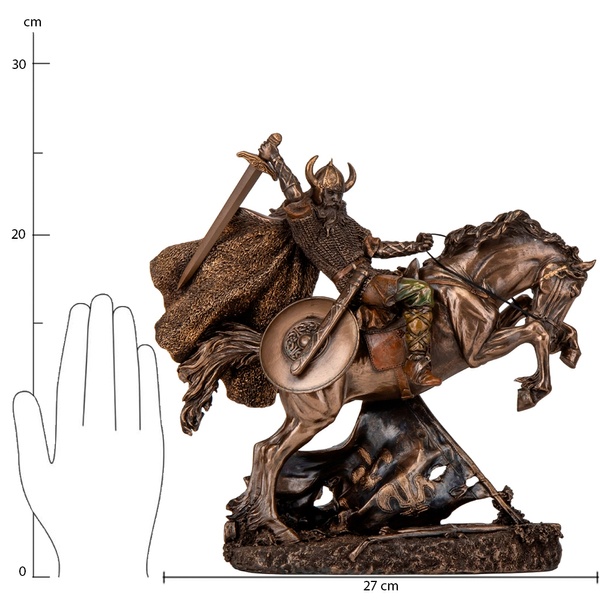 Статуетка "Вікінг на коні", 26 см 71104A4 фото